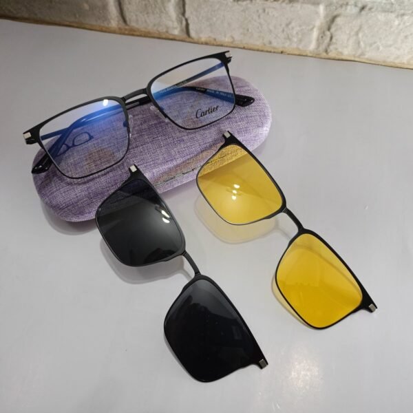 Alternative view of 3in one clip magnetic sunglasses