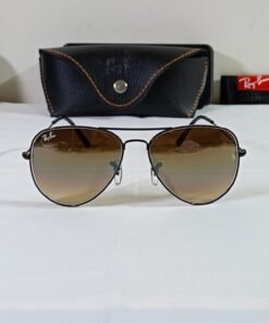 ray ban aviator brown shade sunglasses