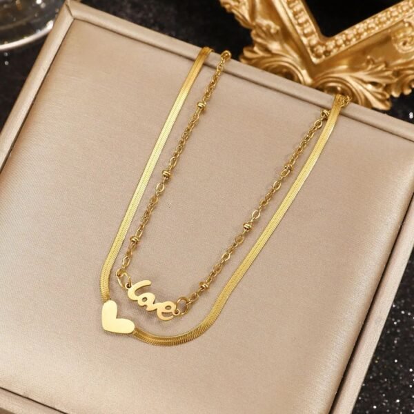 Alternative view of Double layer Love Anklet Payel